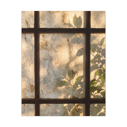 Golden Hour Shoji Screen Canvas Art - Japandi Mono No Aware