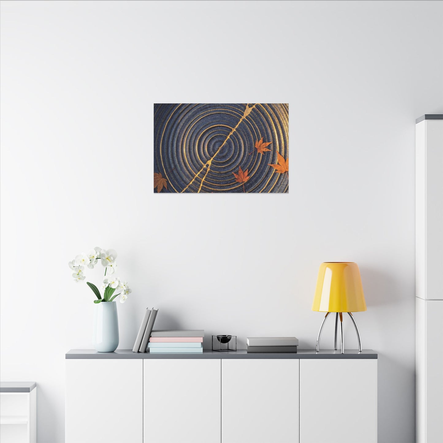 Water Ripple Gold Repair Canvas Art | Healing Kintsugi Art