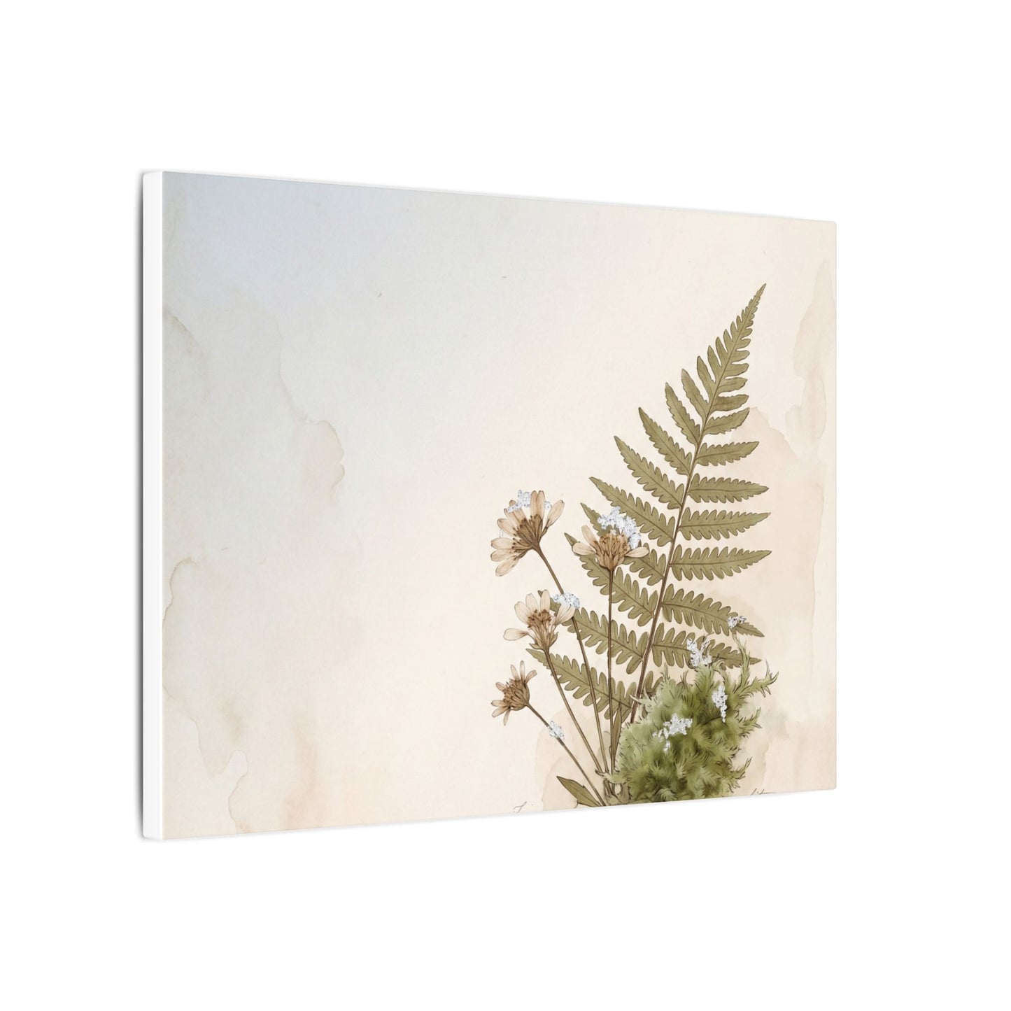 Winter Moss Close Up Herbarium Canvas Art | Enchanting Decor