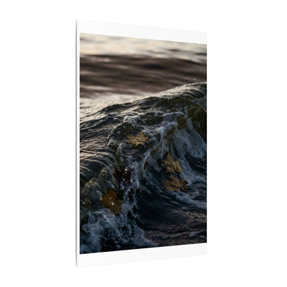 Dark Japandi Ocean Wave in Dawn | Moody Minimal Canvas Art