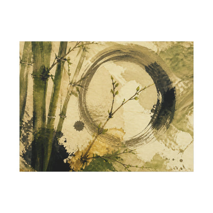 Ink Brushstroke Sumi E Canvas Art | Calm Zen Art