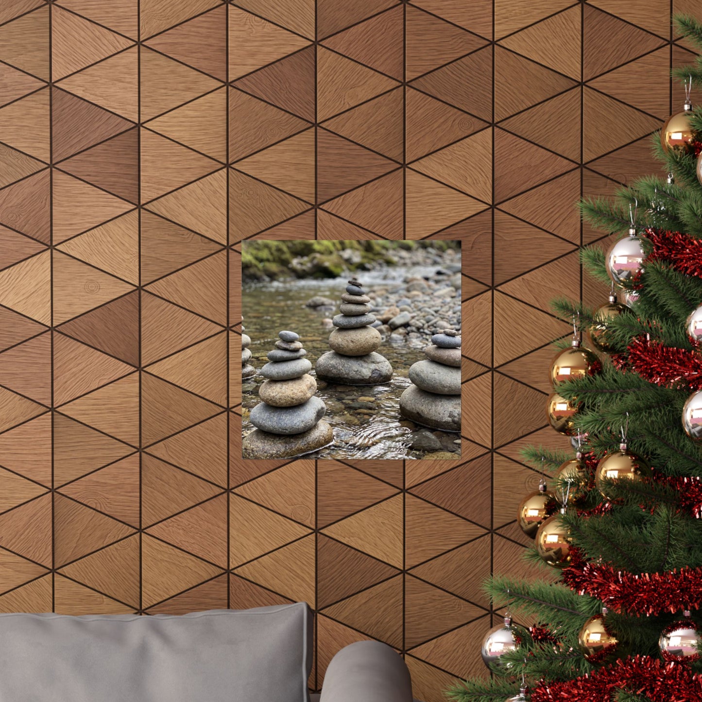 Bamboo Grove Winter Wall Art Print | Zen Peaceful Design