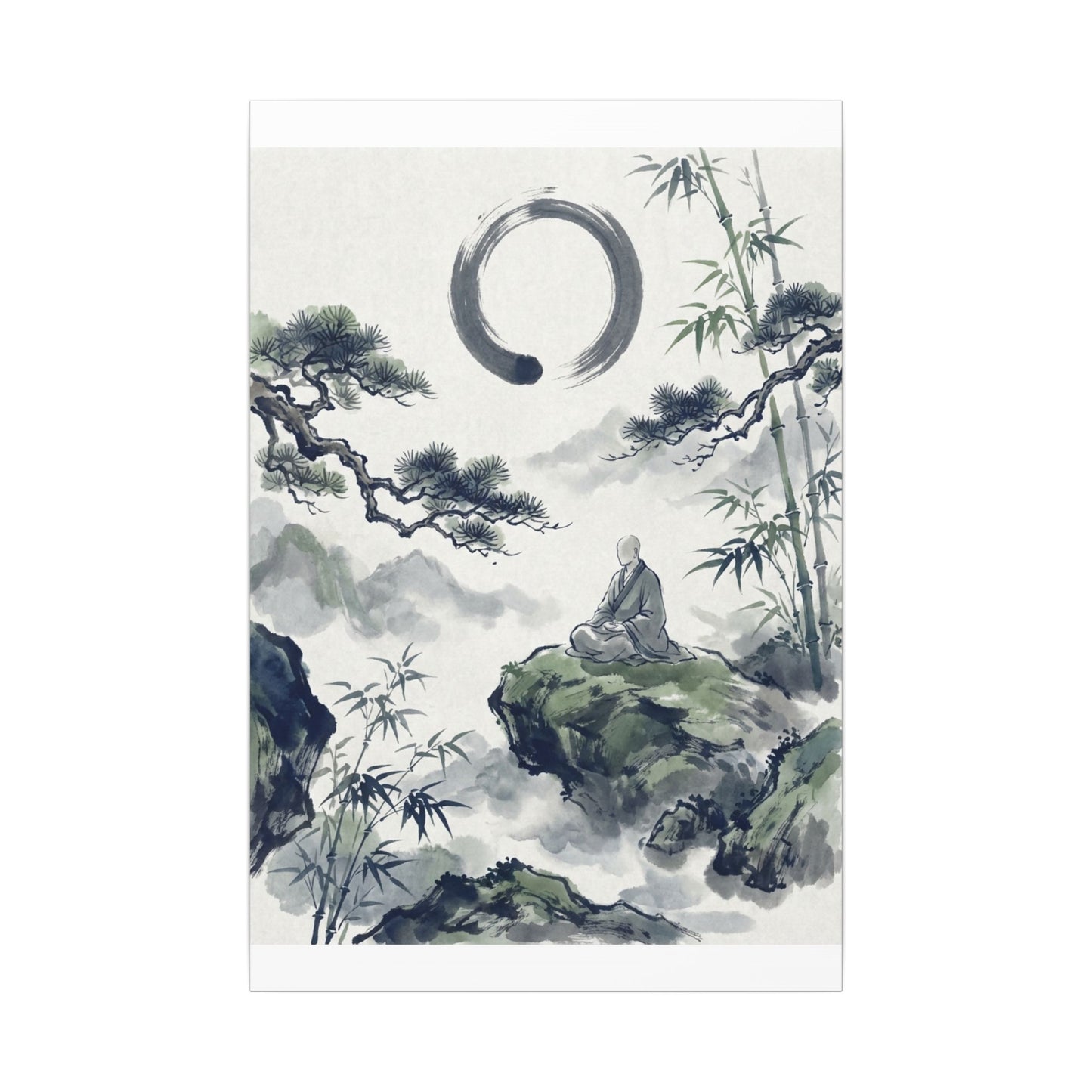 Zen Sumi-e Canvas Art