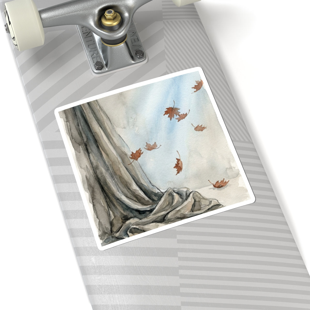 Silk Drape Watercolor Sticker | Elegant Japandi Art Art Print