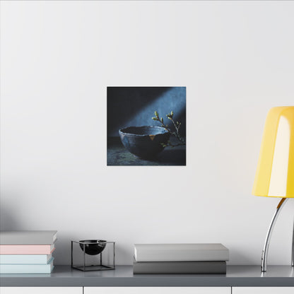 Sophisticated Ceramic Bowl Canvas Art - Shadow Zen Dark Japandi