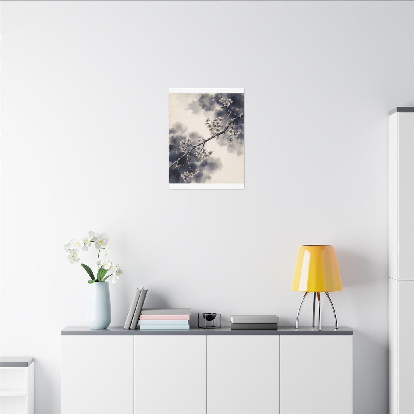 Ma Cherry Blossom Canvas Art - Kintsugi Gold Vein
