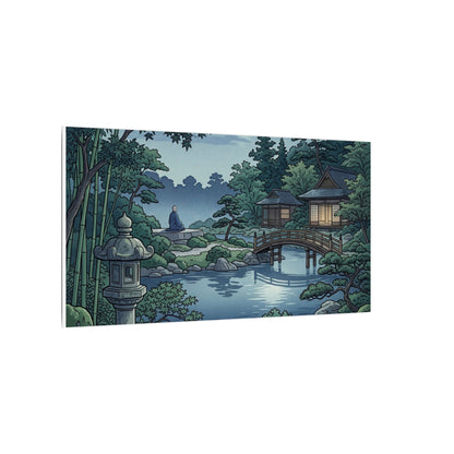 Summer Moonlit Garden Ukiyo E Inspired Canvas Art | Serene Decor