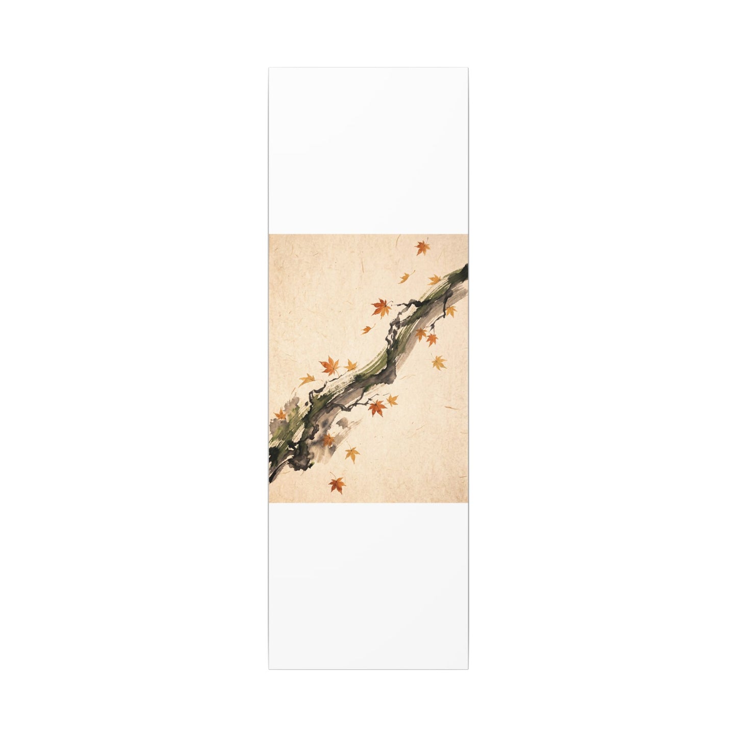 Ink Brushstroke Autumn Canvas Art | Zen Calm Design