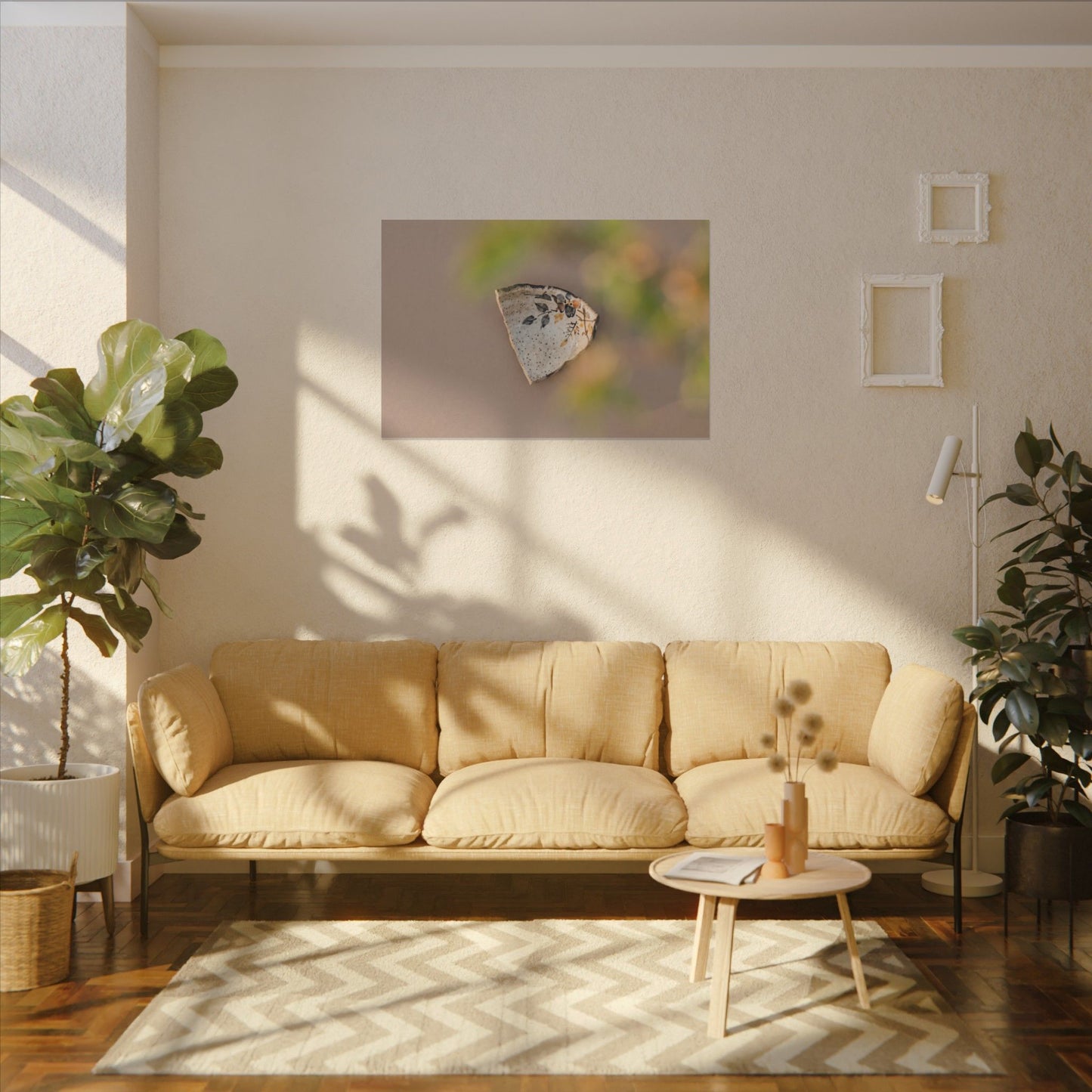 Ceramic Bowl Canvas Art | Spring Japandi Japanese Pattern Art
