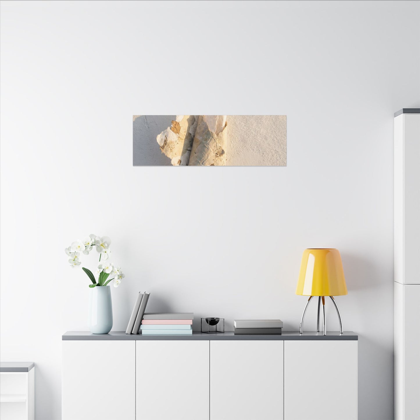 Paper Fold Canvas Art | Winter Japandi Texture Art