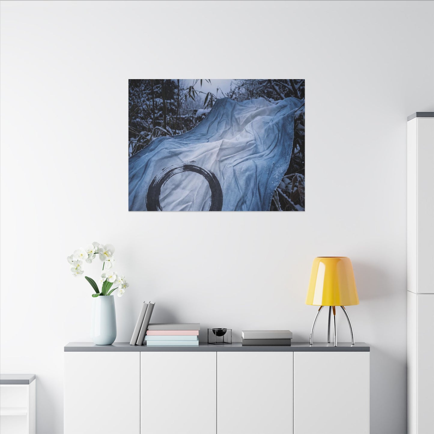 Moonlight Silk Drape Canvas Art - Zen Datsuzoku