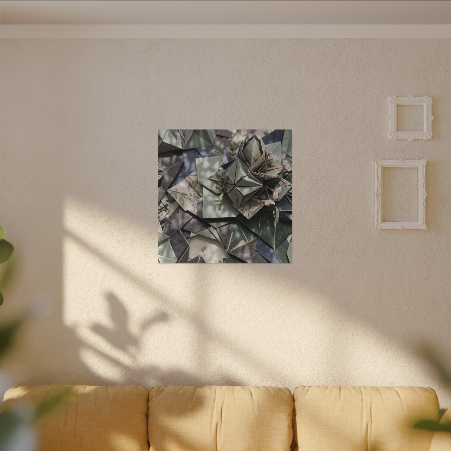Shibui Paper Fold Canvas Art - Japandi Japanese Pattern