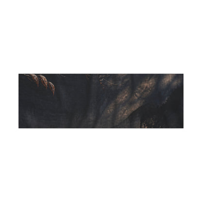 Atmospheric Silk Drape Canvas Art - Charcoal Ink Dark Japandi