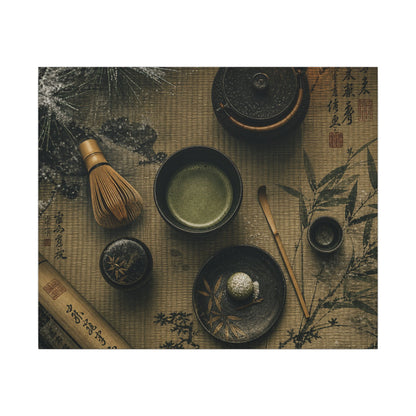 Tea Ceremony Canvas Art | Winter Zen Ukiyo E Inspired Art