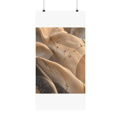 Silk Drape Winter Wall Art Print | Japandi Cozy Design