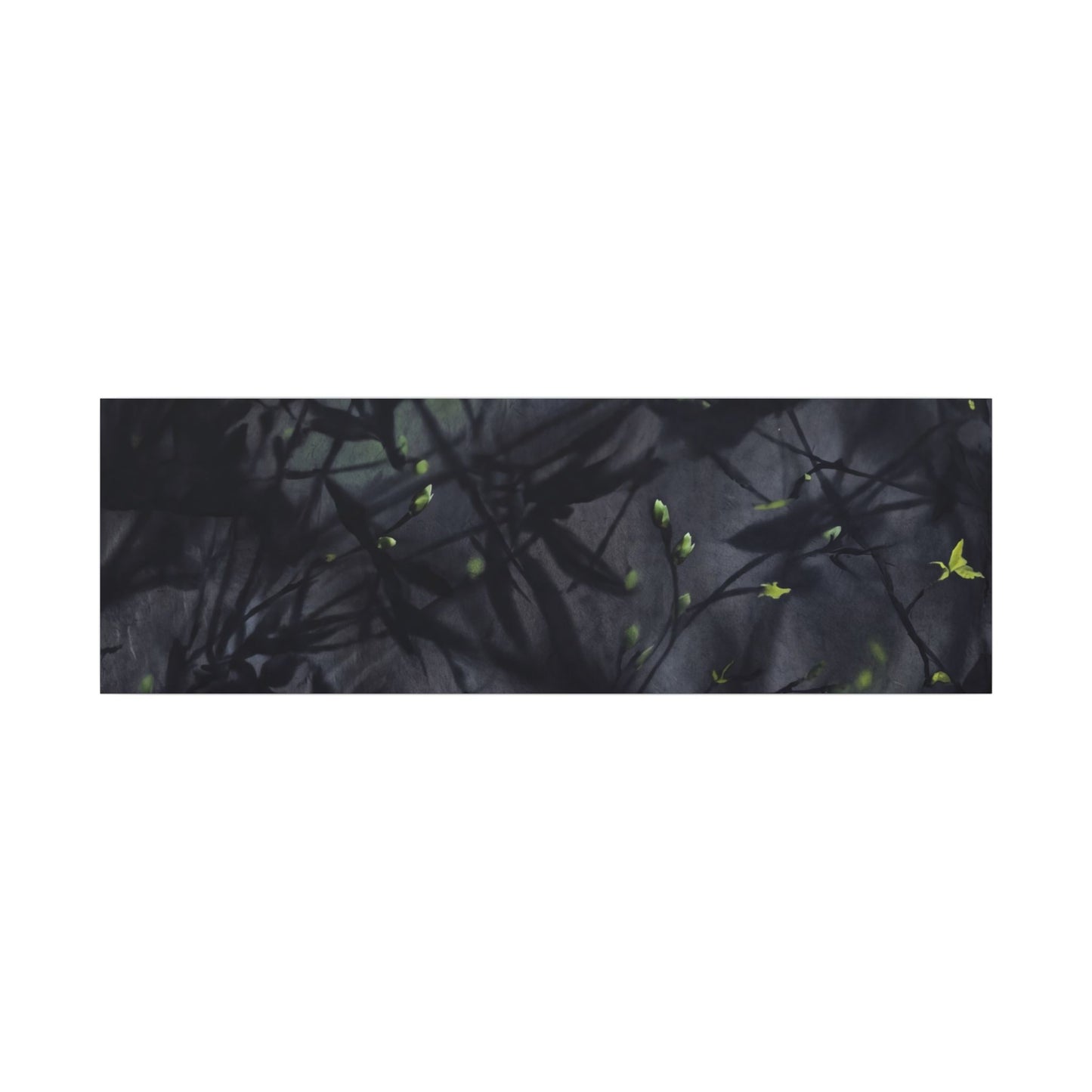 Shadow Play Spring Canvas Art | Dark Japandi Atmospheric Design