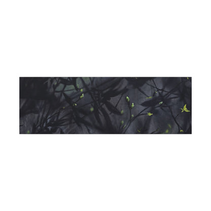 Shadow Play Spring Canvas Art | Dark Japandi Atmospheric Design