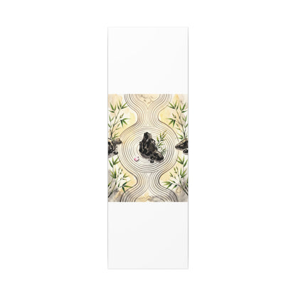Zen Rock Garden in Golden Hour | Sumi E Canvas Art