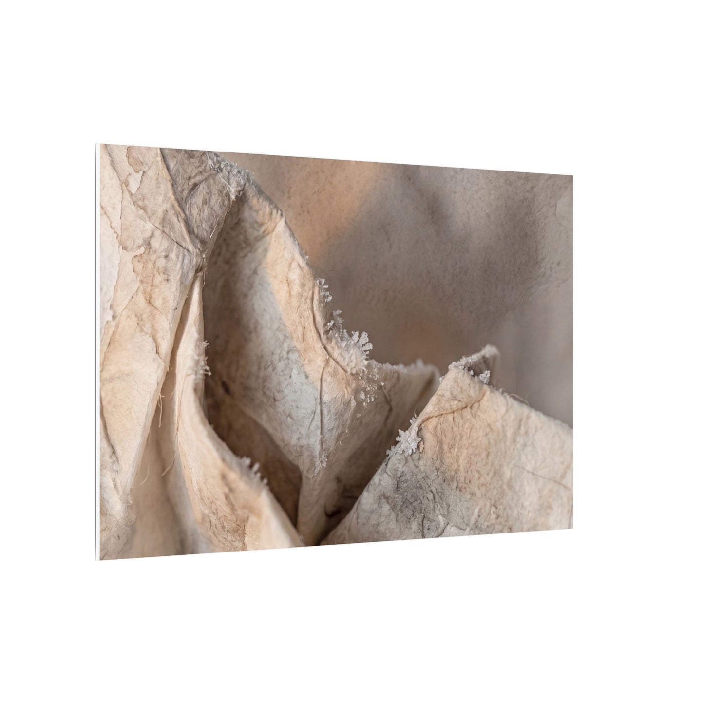 Japandi Paper Fold in Candlelight | Watercolor Canvas Art