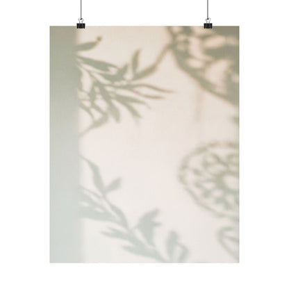 Cozy Shadow Play Wall Art Print - Japanese Pattern Japandi Art Print