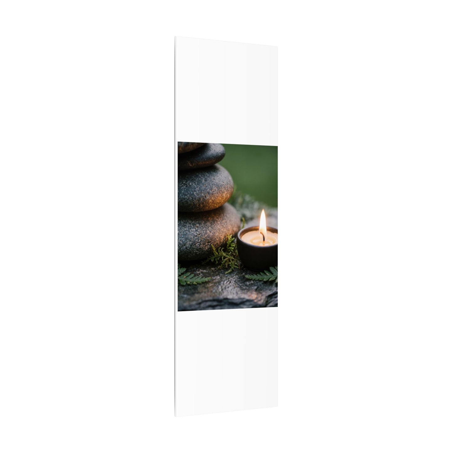 Warm River Stones Canvas Art - Japanese Pattern Japandi