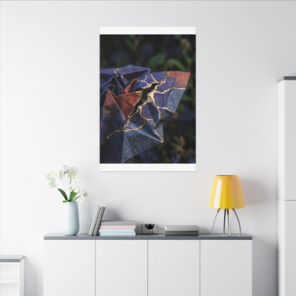 Philosophical Paper Fold Canvas Art - Gold Vein Kintsugi