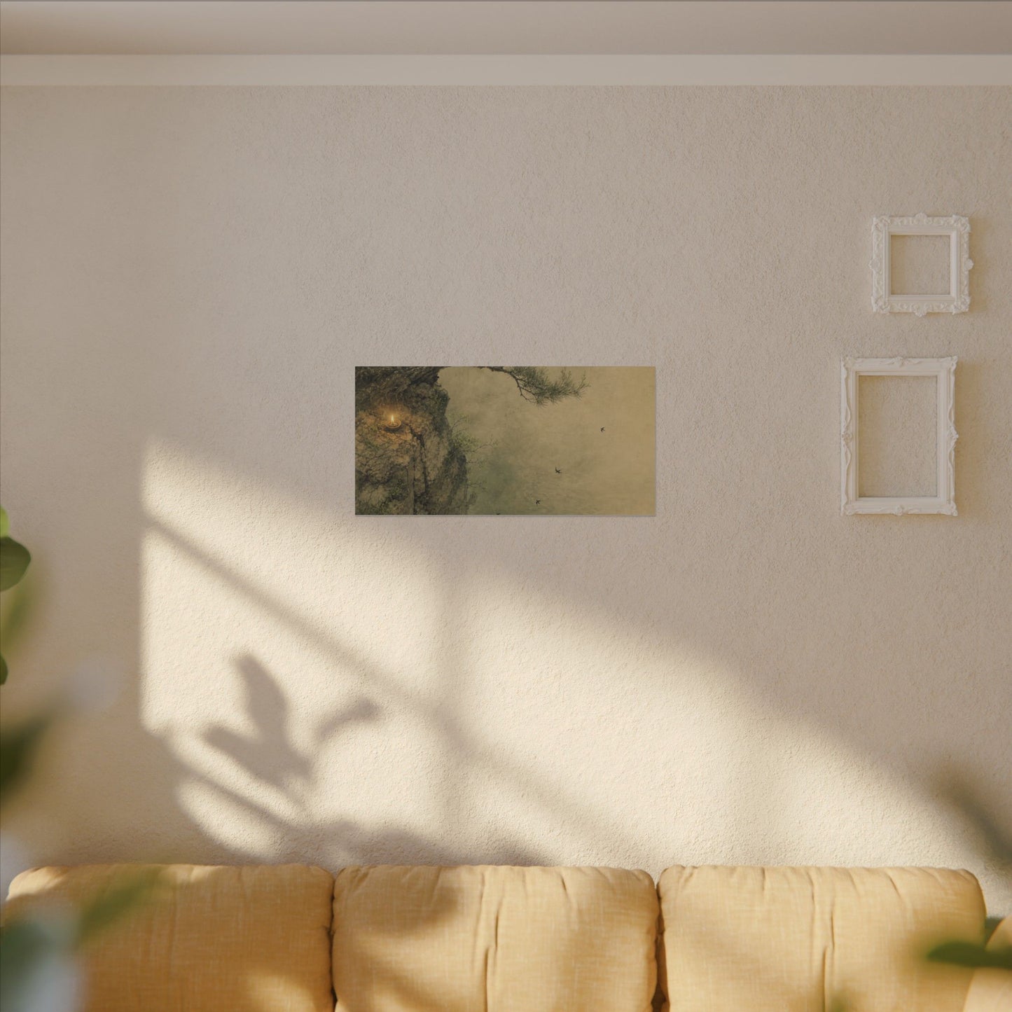 Spring Pine Tree Minimal Line Canvas Art | Earthy Decor