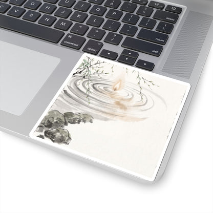 Ma Water Ripple Sticker - Zen Sumi E