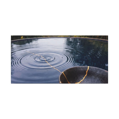 Kintsugi Water Ripple in Overcast | Broken Beauty Canvas Art