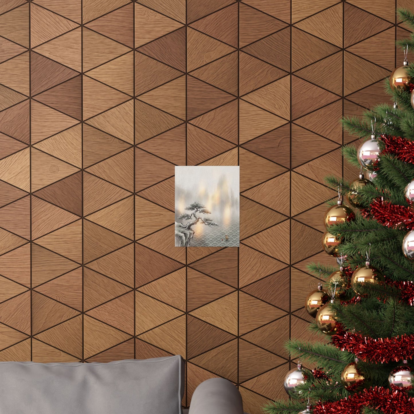 Datsuzoku Pine Tree Wall Art Print - Japandi Japanese Pattern