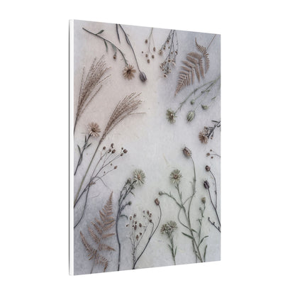 Dried Flowers Japanese Pattern Canvas Art | Elegant Japandi Art