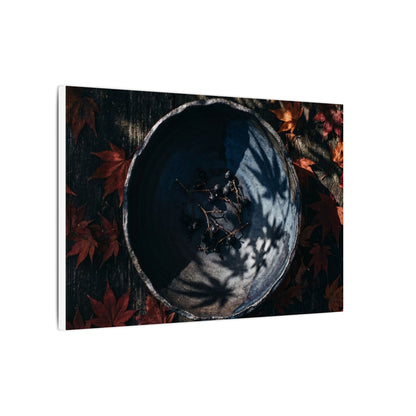 Autumn Ceramic Bowl Shadow Zen Canvas Art | Bold Decor