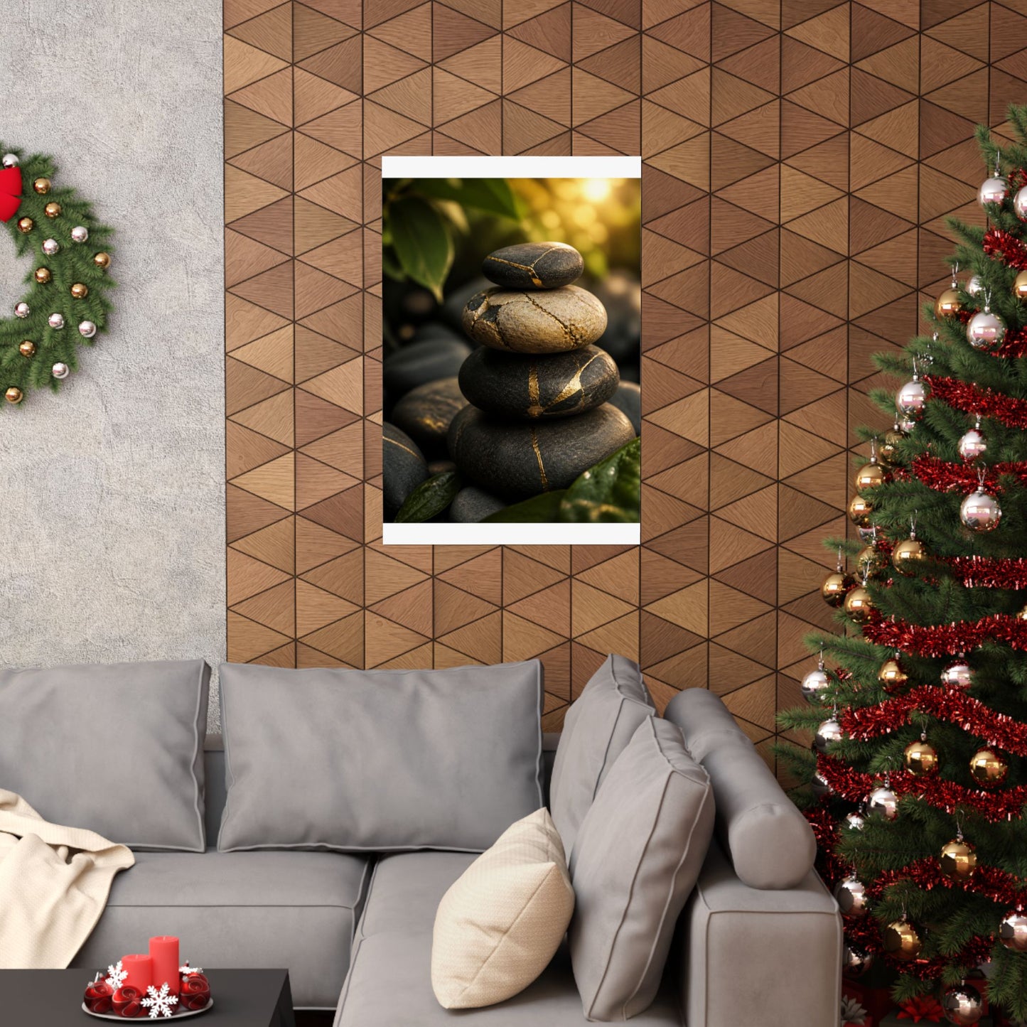 Summer River Stones Broken Beauty Wall Art Print | Beautiful Decor