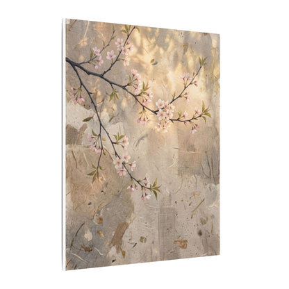 Summer Cherry Blossom Texture Canvas Art | Neutral Decor