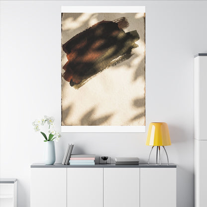 Ink Brushstroke Canvas Art | Summer Dark Japandi Moody Minimal Art