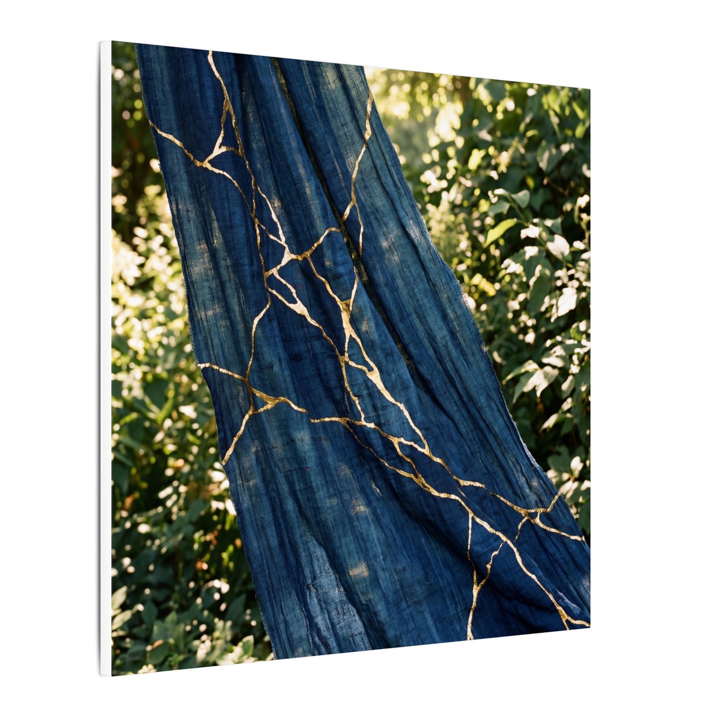 Resilient Silk Drape Canvas Art - Gold Repair Kintsugi
