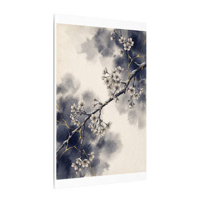 Ma Cherry Blossom Canvas Art - Kintsugi Gold Vein