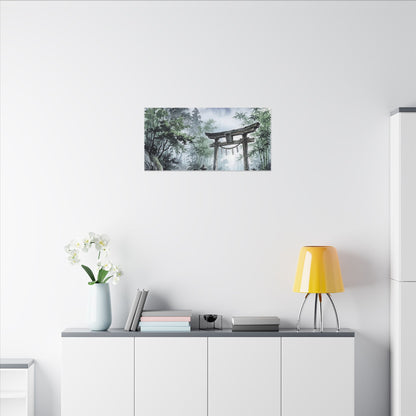 Moonlight Torii Gate Canvas Art - Zen Fukinsei