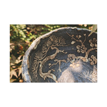 Ceramic Bowl Canvas Art | Summer Japandi Japanese Pattern Art