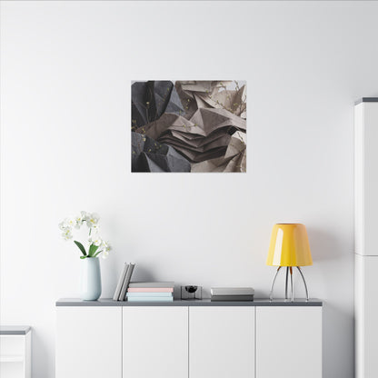 Neutral Paper Fold Canvas Art - Texture Japandi