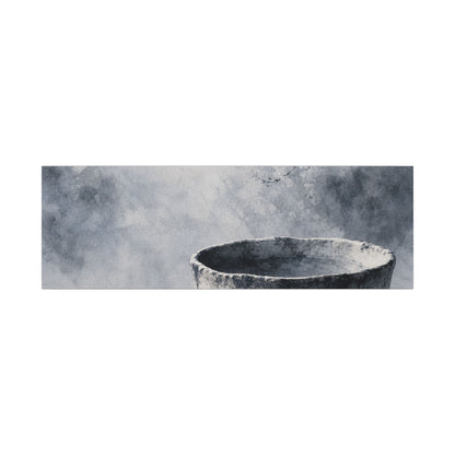 Seijaku Ceramic Bowl Canvas Art - Zen Sumi E