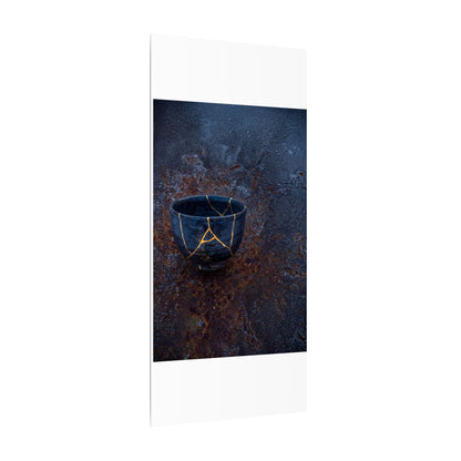 Rust Patina Winter Canvas Art | Kintsugi Healing Design