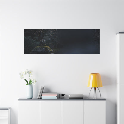 Spring Stone Lantern Moody Minimal Canvas Art | Bold Decor