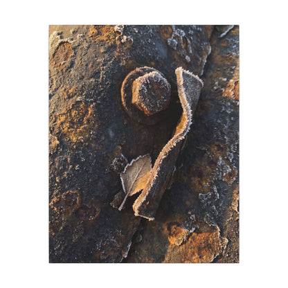 Moody Rust Patina Canvas Art - Moody Minimal Dark Japandi