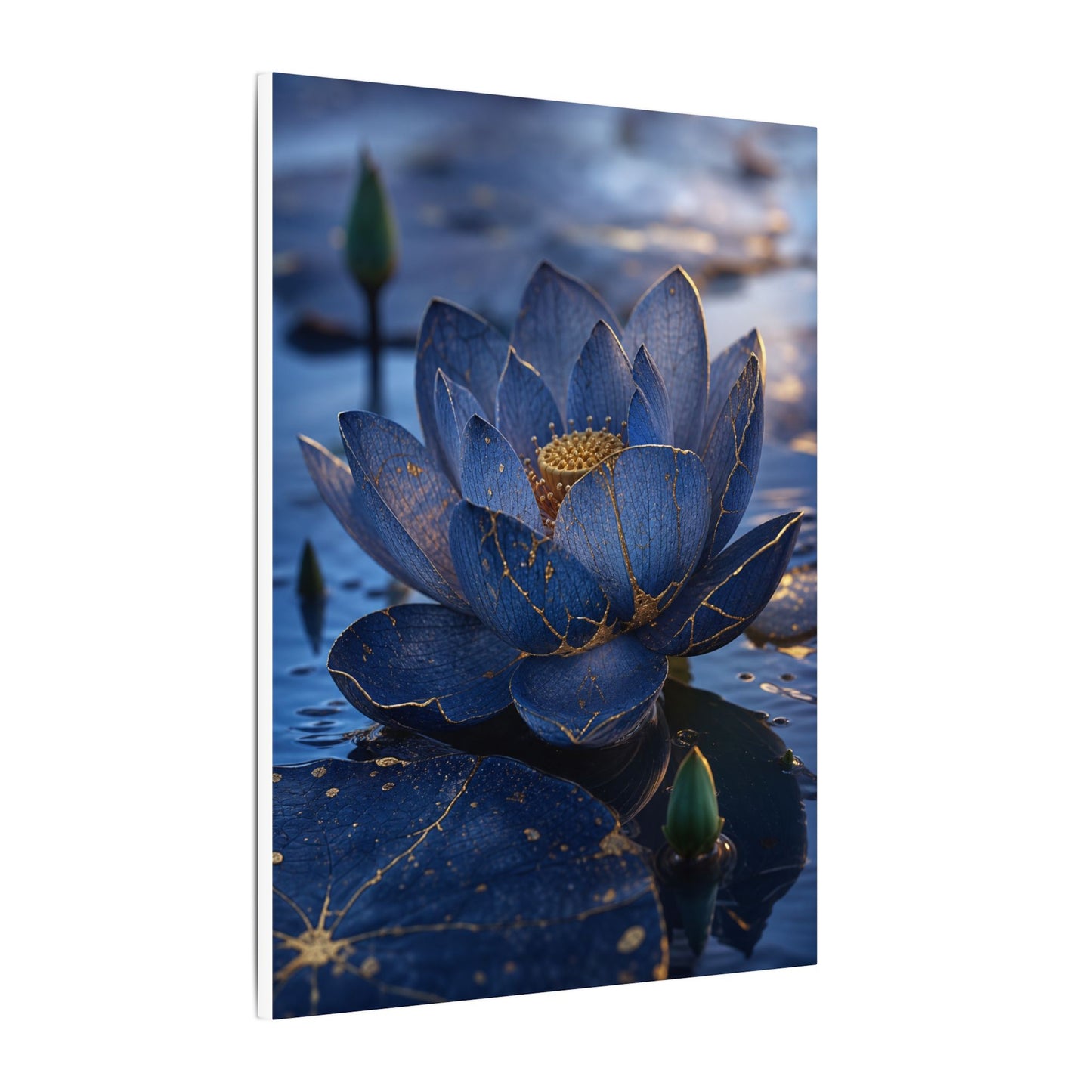 Kintsugi Lotus Flower in Dawn | Broken Beauty Canvas Art