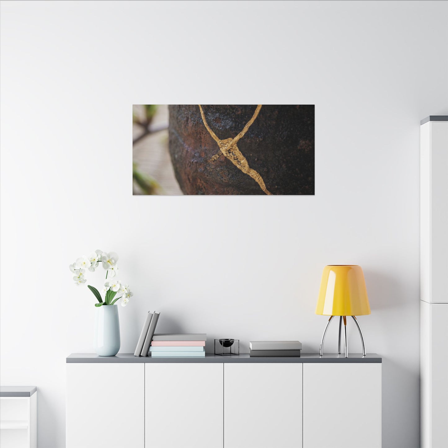 Dawn Tea Ceremony Canvas Art - Kintsugi Mono No Aware