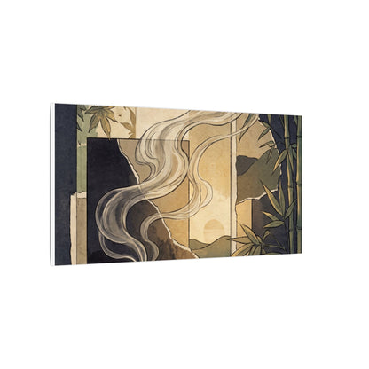 Tranquil Incense Smoke Canvas Art - Ukiyo E Inspired Zen