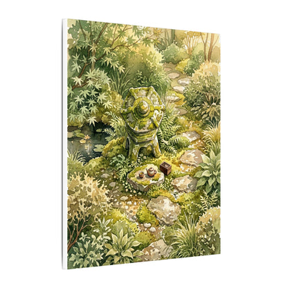 Datsuzoku Stone Lantern Canvas Art - Japandi Watercolor