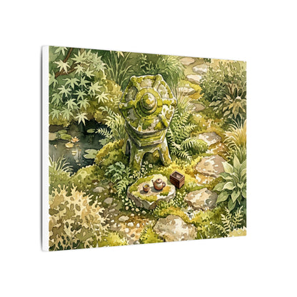 Datsuzoku Stone Lantern Canvas Art - Japandi Watercolor