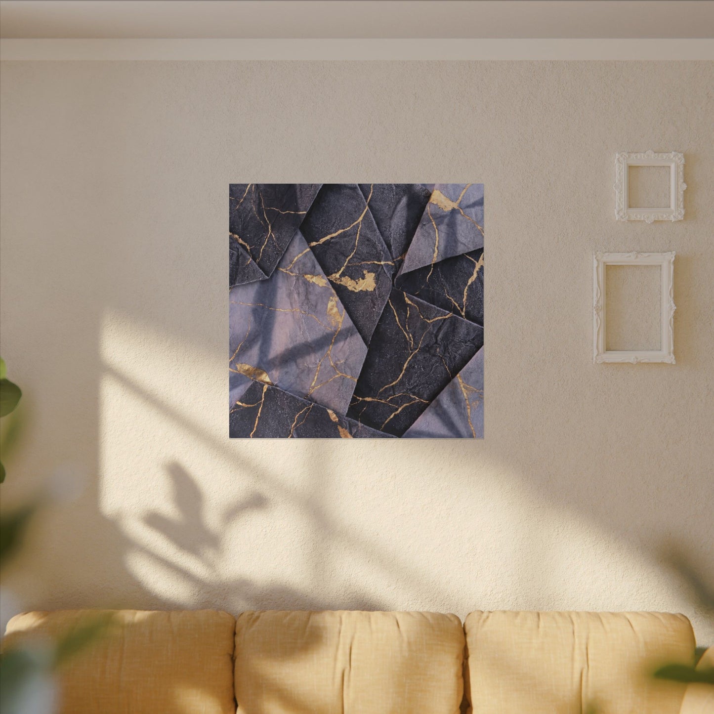 Seijaku Paper Fold Canvas Art - Kintsugi Gold Vein